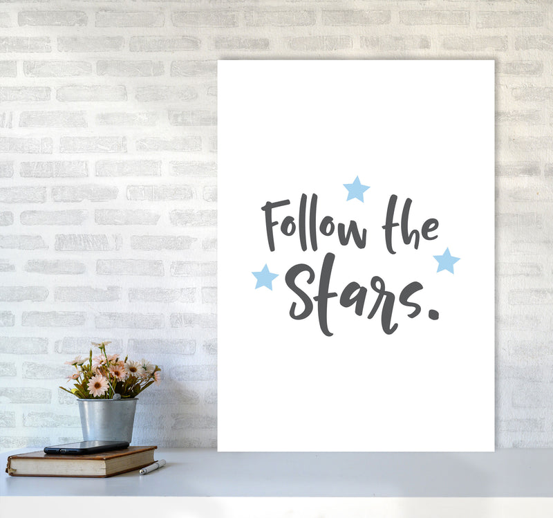 Follow The Stars Framed Typography Wall Art Print A1 Black Frame