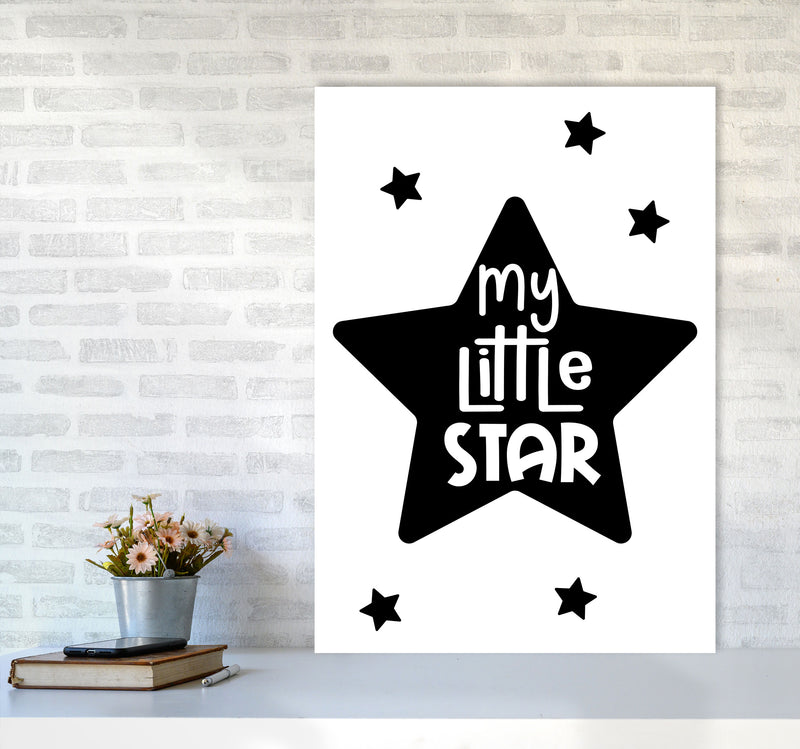 My Little Star Black Framed Nursey Wall Art Print A1 Black Frame