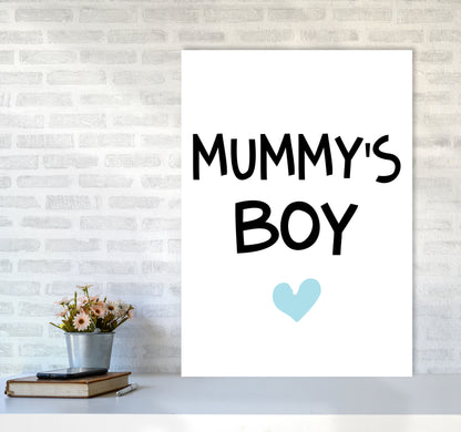 Mummy&#39;s Boy Blue Framed Nursey Wall Art Print A1 Black Frame
