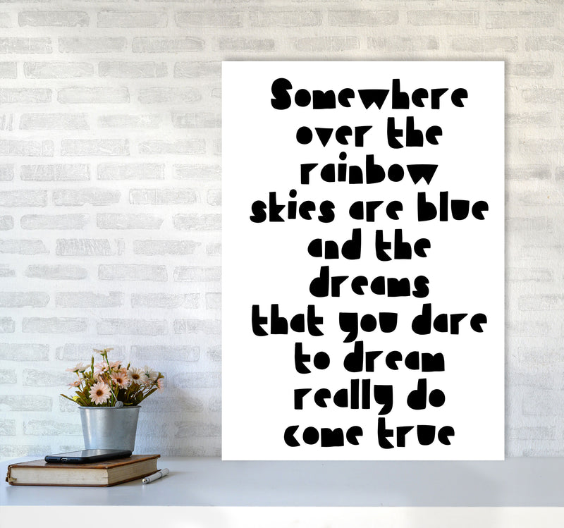 Somewhere Over The Rainbow Black Modern Print A1 Black Frame