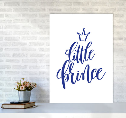Little Prince Navy Framed Nursey Wall Art Print A1 Black Frame
