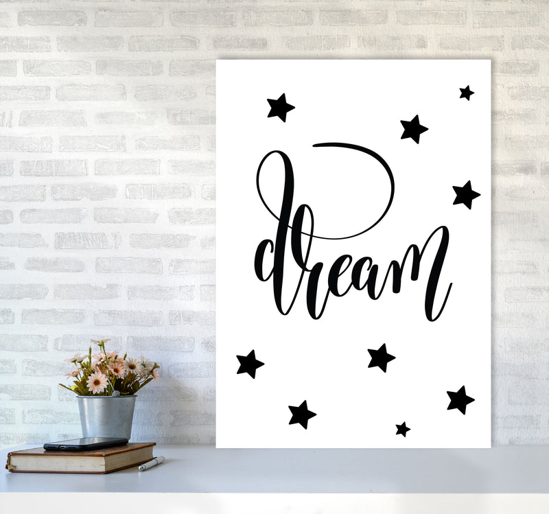Dream Black Framed Typography Wall Art Print A1 Black Frame