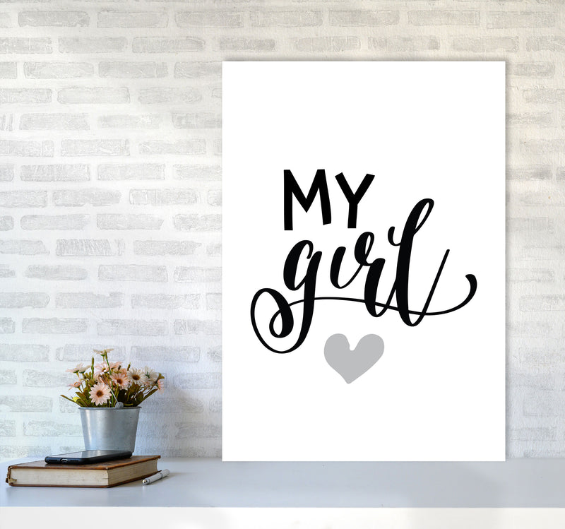 My Girl Black Framed Nursey Wall Art Print A1 Black Frame