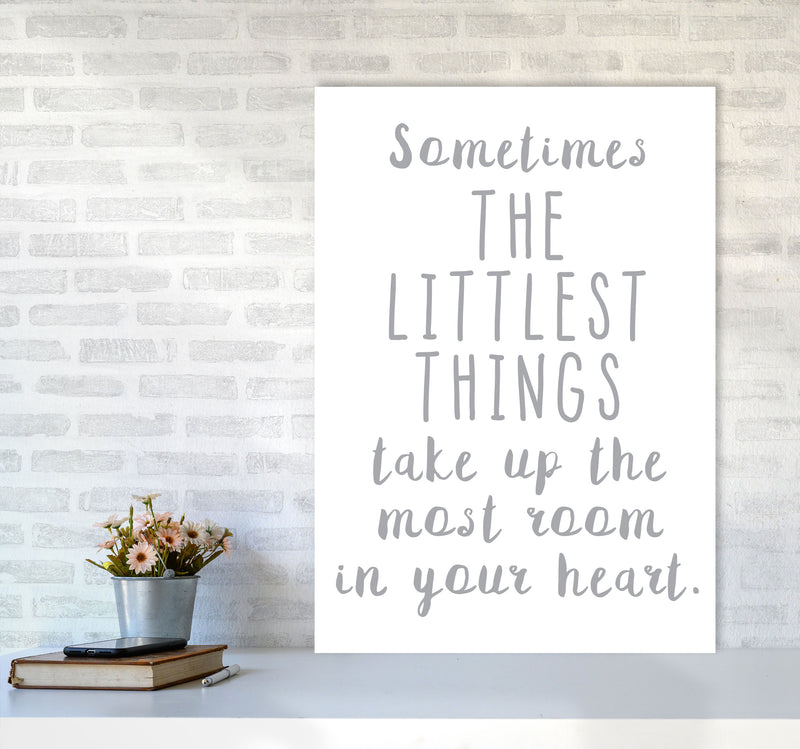 The Littlest Things Grey Modern Print A1 Black Frame