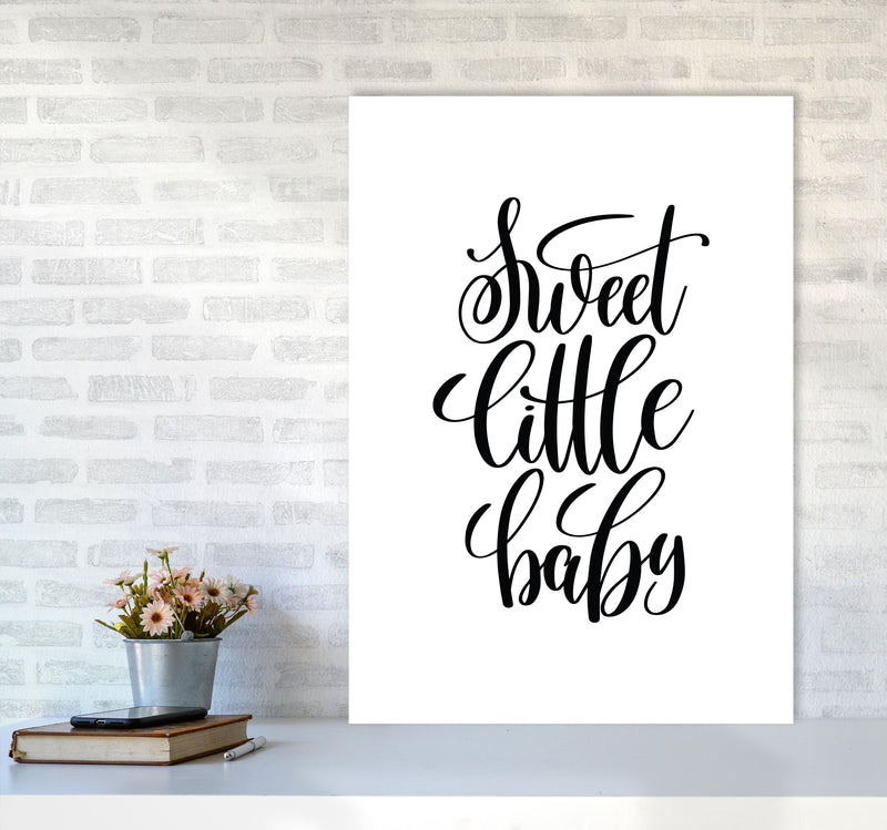 Sweet Little Baby Black Framed Nursey Wall Art Print A1 Black Frame