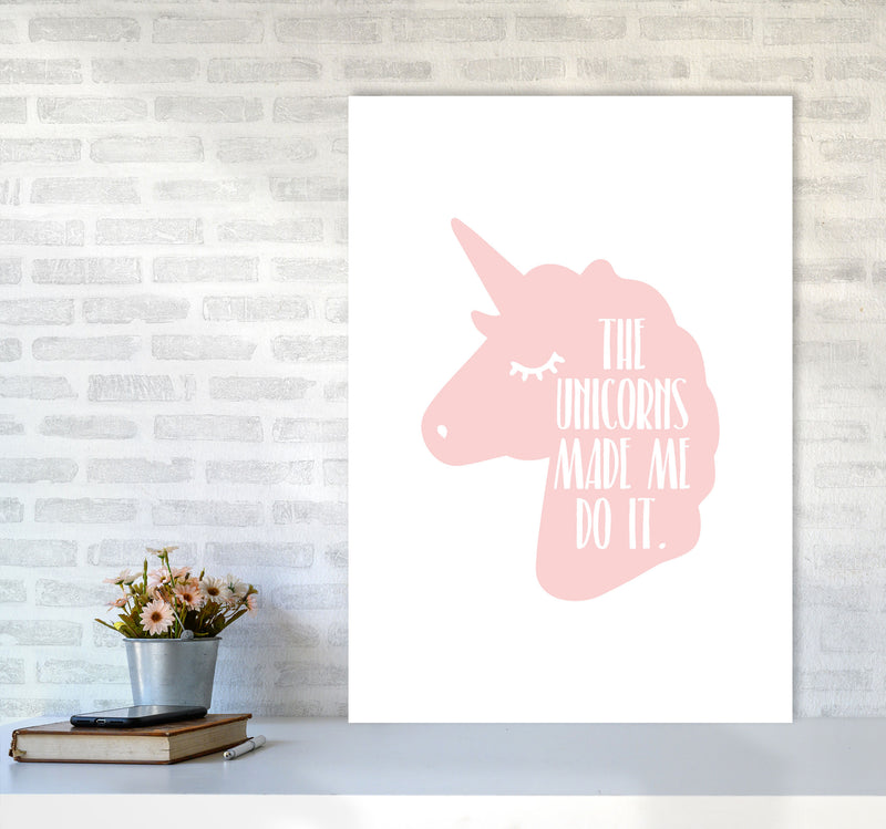 The Unicorns Made Me Do It Framed Nursey Wall Art Print A1 Black Frame