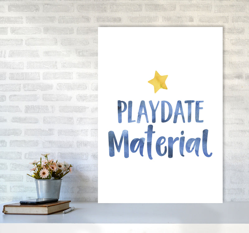 Playdate Material Watercolour Modern Print A1 Black Frame