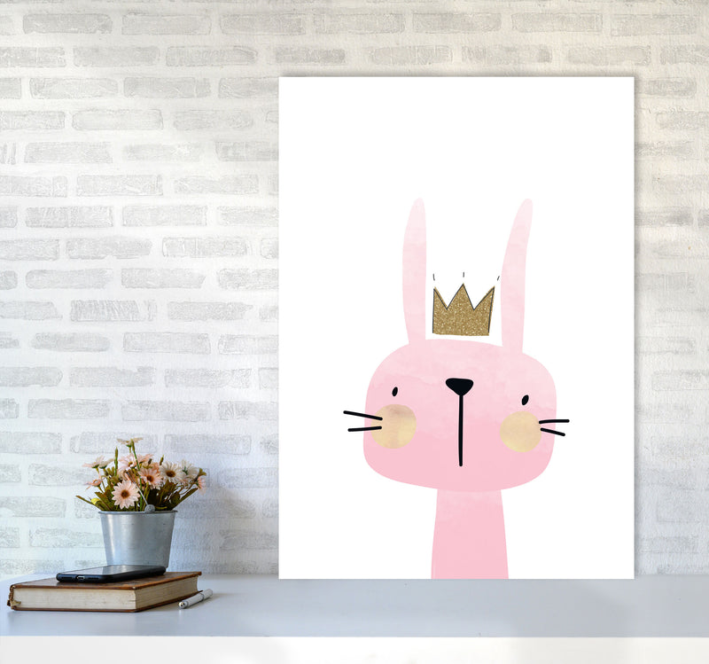 Scandi Bunny Watercolour Framed Nursey Wall Art Print A1 Black Frame