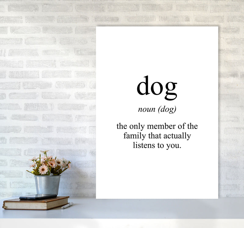 Dog Framed Typography Wall Art Print A1 Black Frame