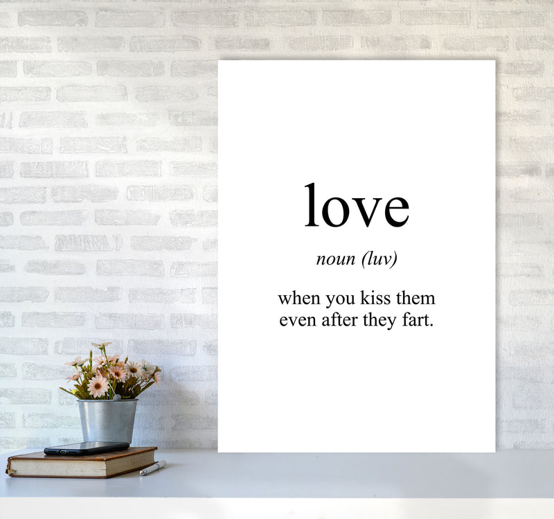 Love Framed Typography Wall Art Print A1 Black Frame