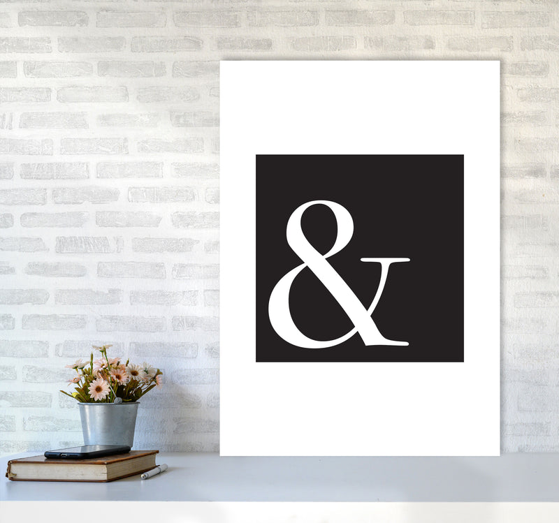 Ampersand Black Framed Typography Wall Art Print A1 Black Frame