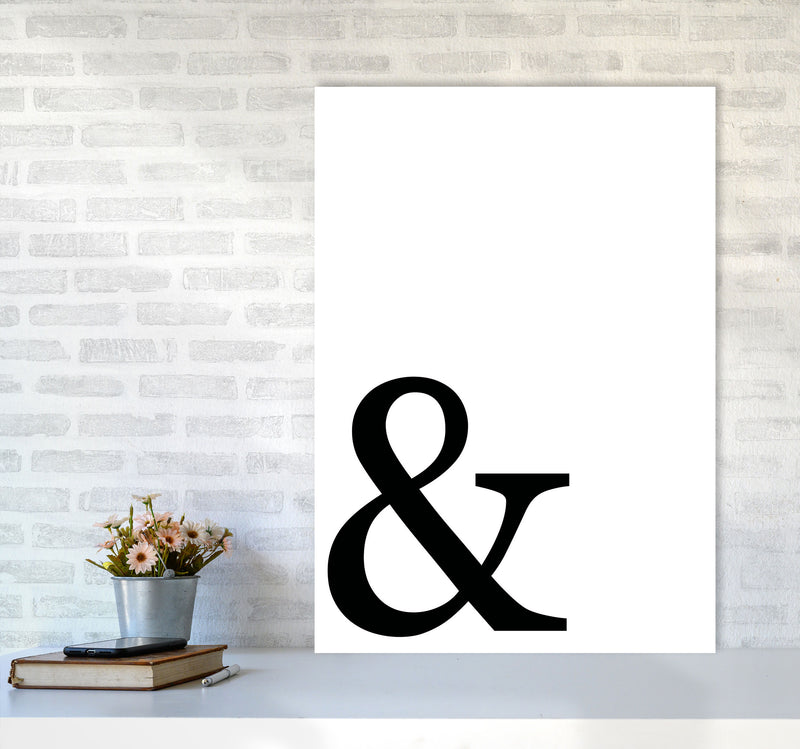 Ampersand Framed Typography Wall Art Print A1 Black Frame