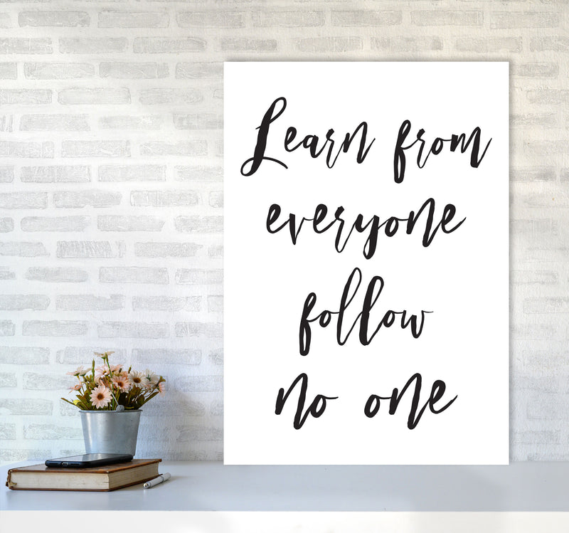Learn From Everyone Framed Typography Wall Art Print A1 Black Frame