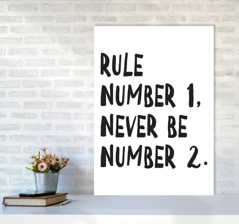 Rule Number One Modern Print A1 Black Frame