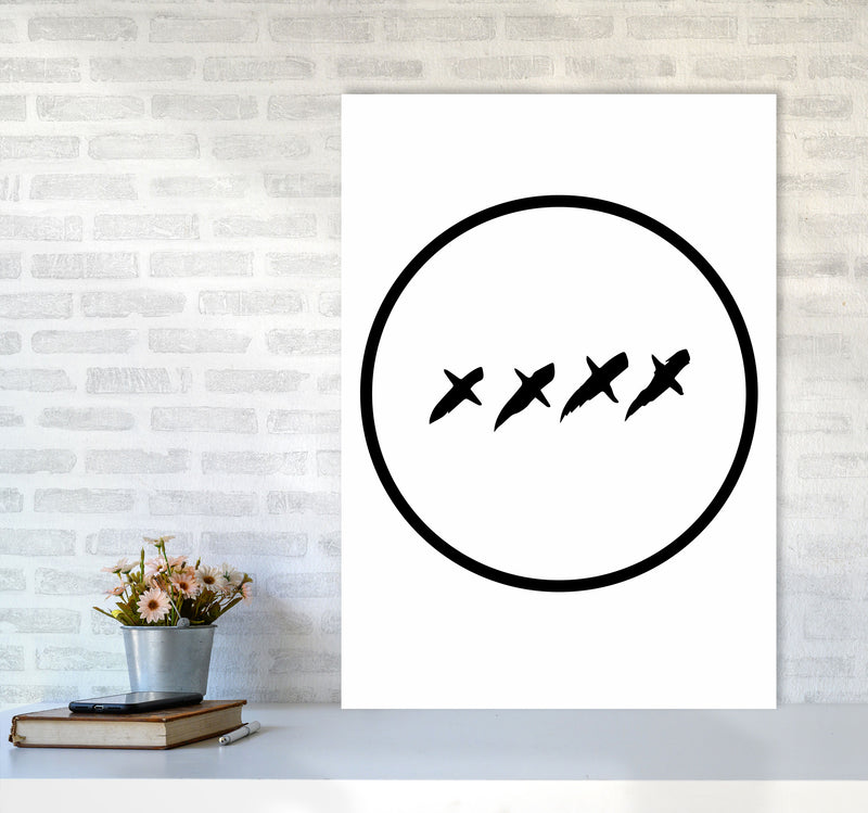 XXXX Kisses Modern Print A1 Black Frame
