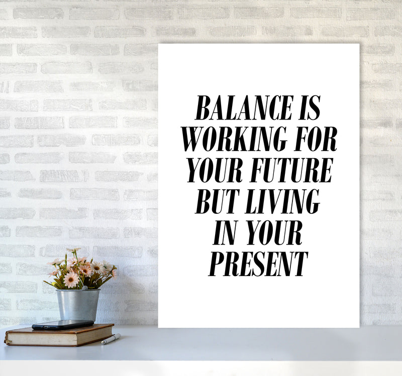 Balance Framed Typography Wall Art Print A1 Black Frame