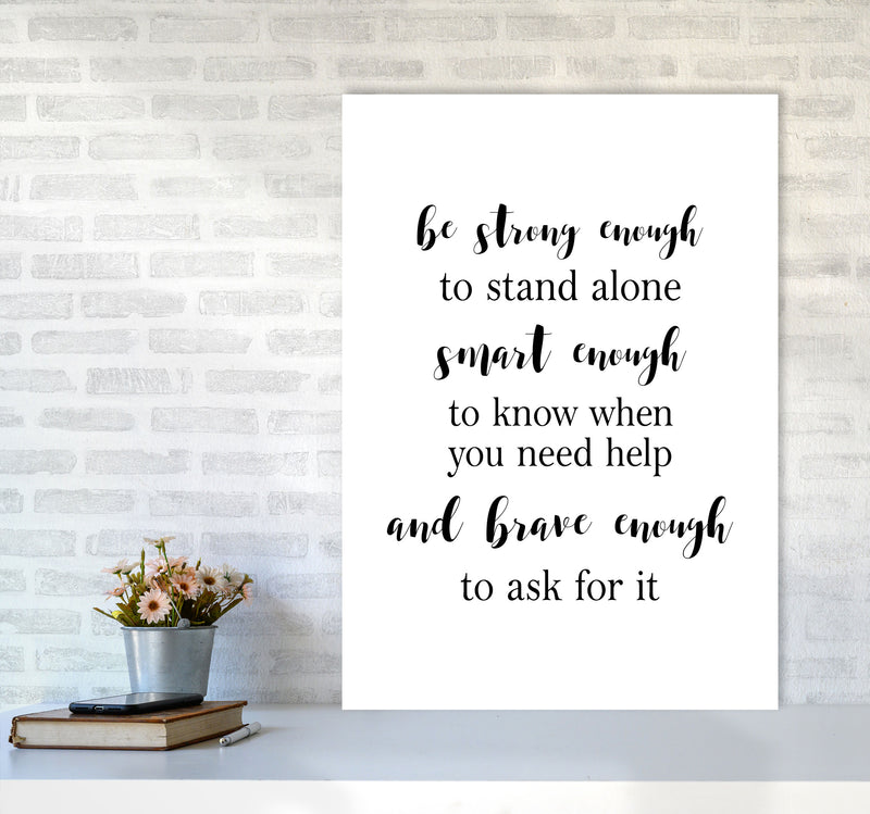 Strong Enough, Smart Enough, Brave Enough Modern Print A1 Black Frame