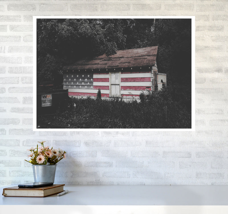 USA Hut Modern Print A1 Black Frame