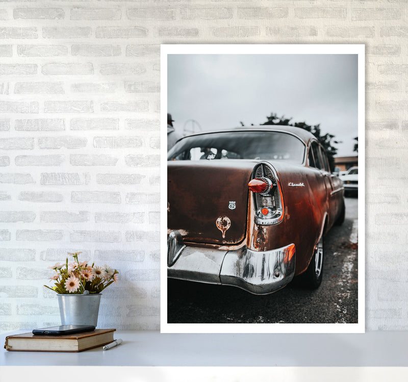 Retro Car Modern Print A1 Black Frame