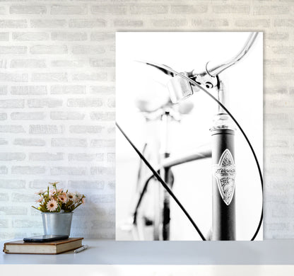 Retro Bike Frame Modern Print A1 Black Frame