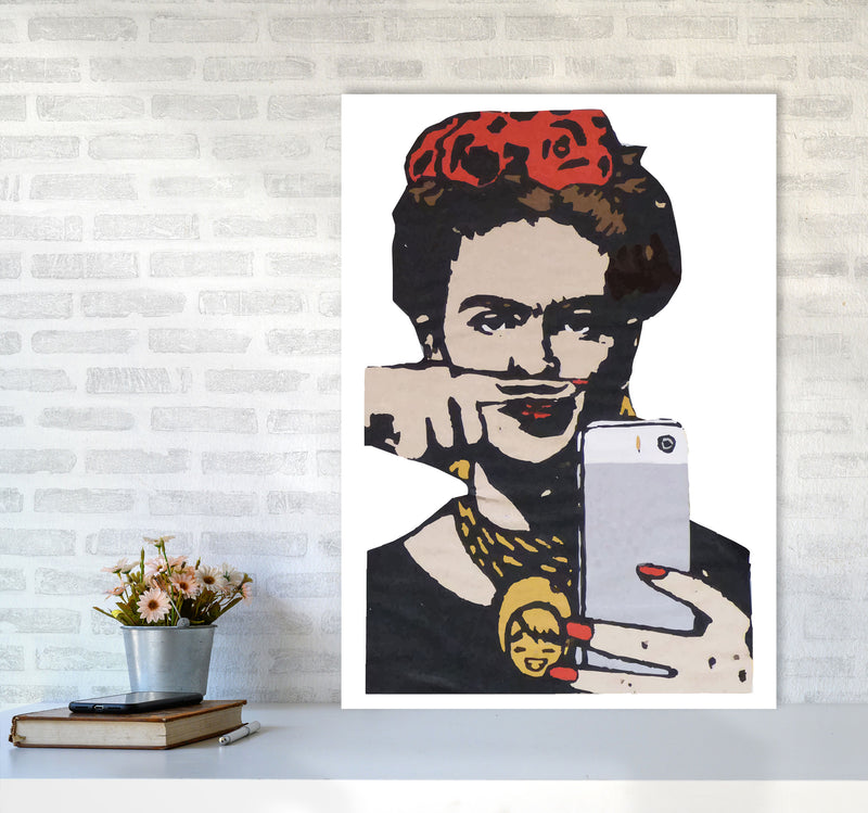 Urban Frida Kahlo Modern Print A1 Black Frame
