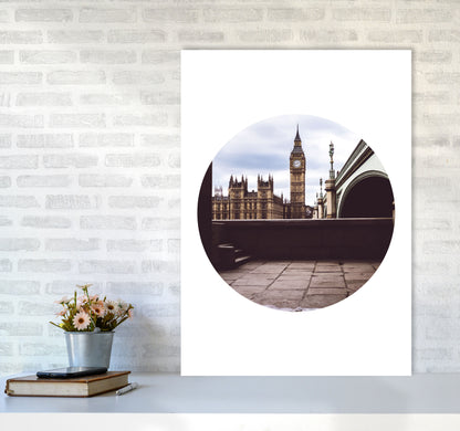 London Big Ben Modern Art Print, Framed Wall Art A1 Black Frame