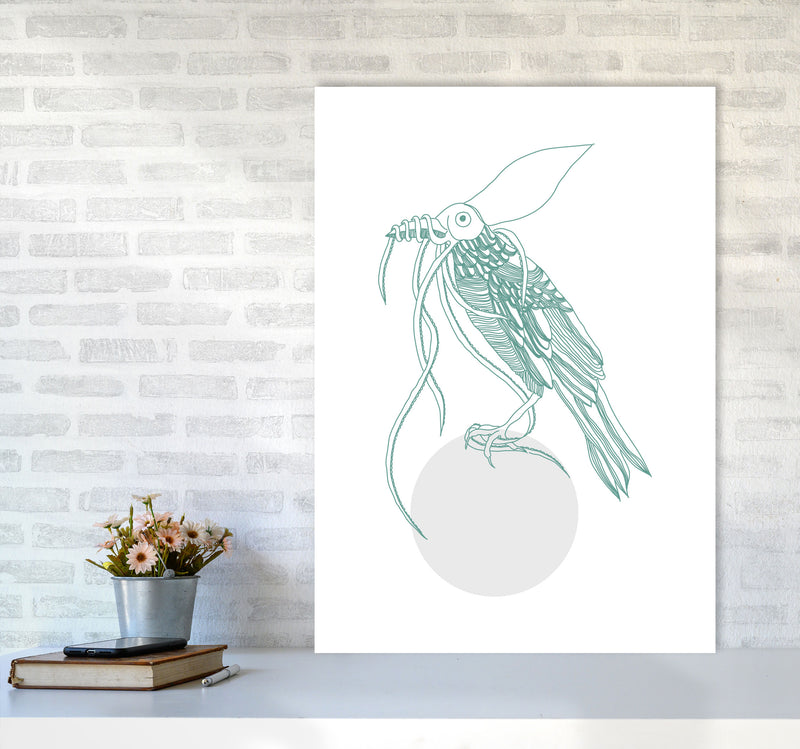 Marine Animals Bird Modern Print Animal Art Print A1 Black Frame