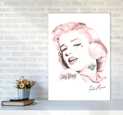 Pink Punk Monroe Modern Print A1 Black Frame