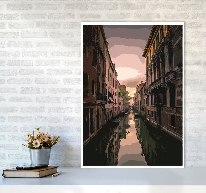 Venice Portrait 3 Modern Print A1 Black Frame