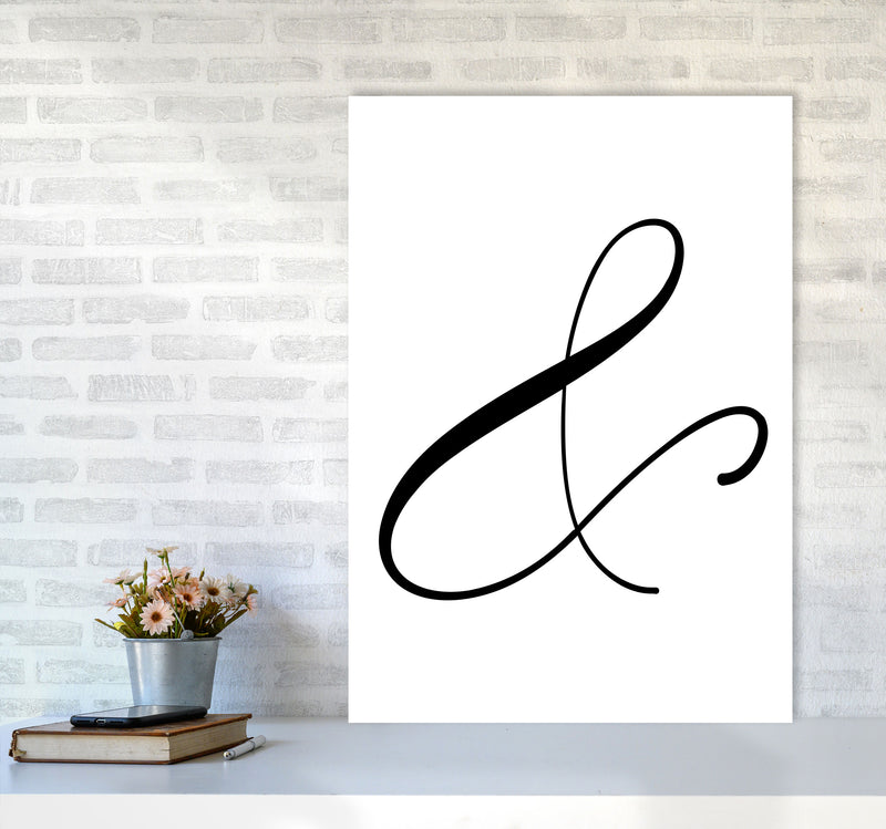 Ampersand Framed Typography Wall Art Print A1 Black Frame