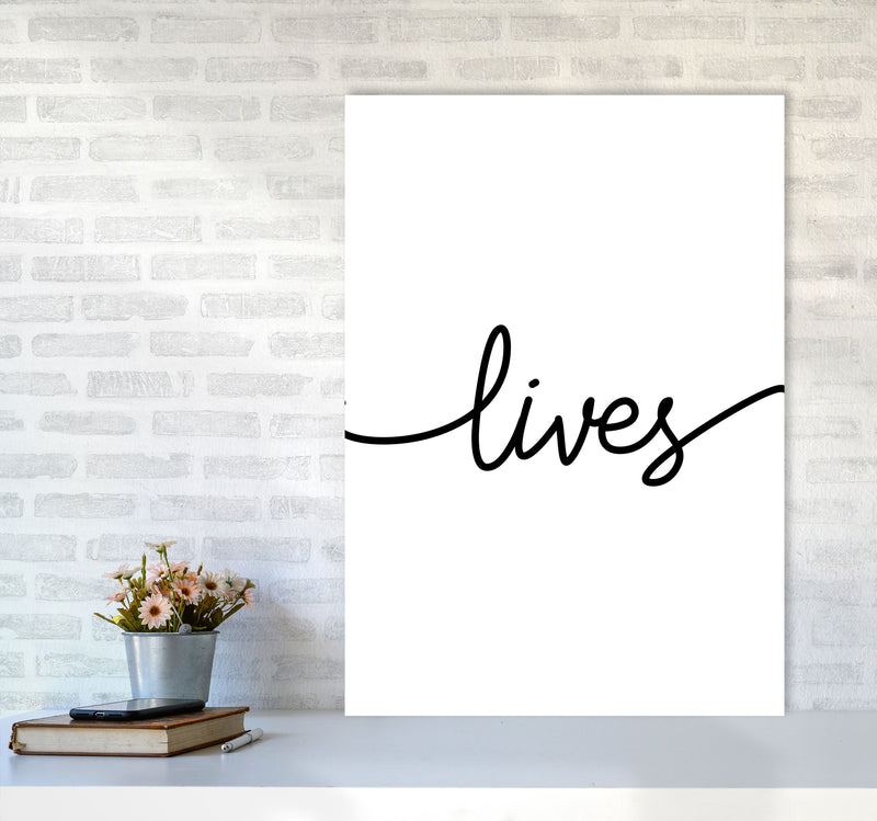 Lives Framed Typography Wall Art Print A1 Black Frame