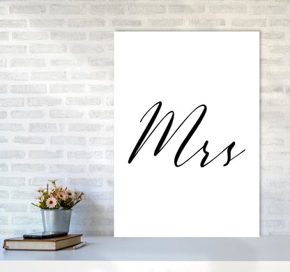 Mrs Framed Typography Wall Art Print A1 Black Frame