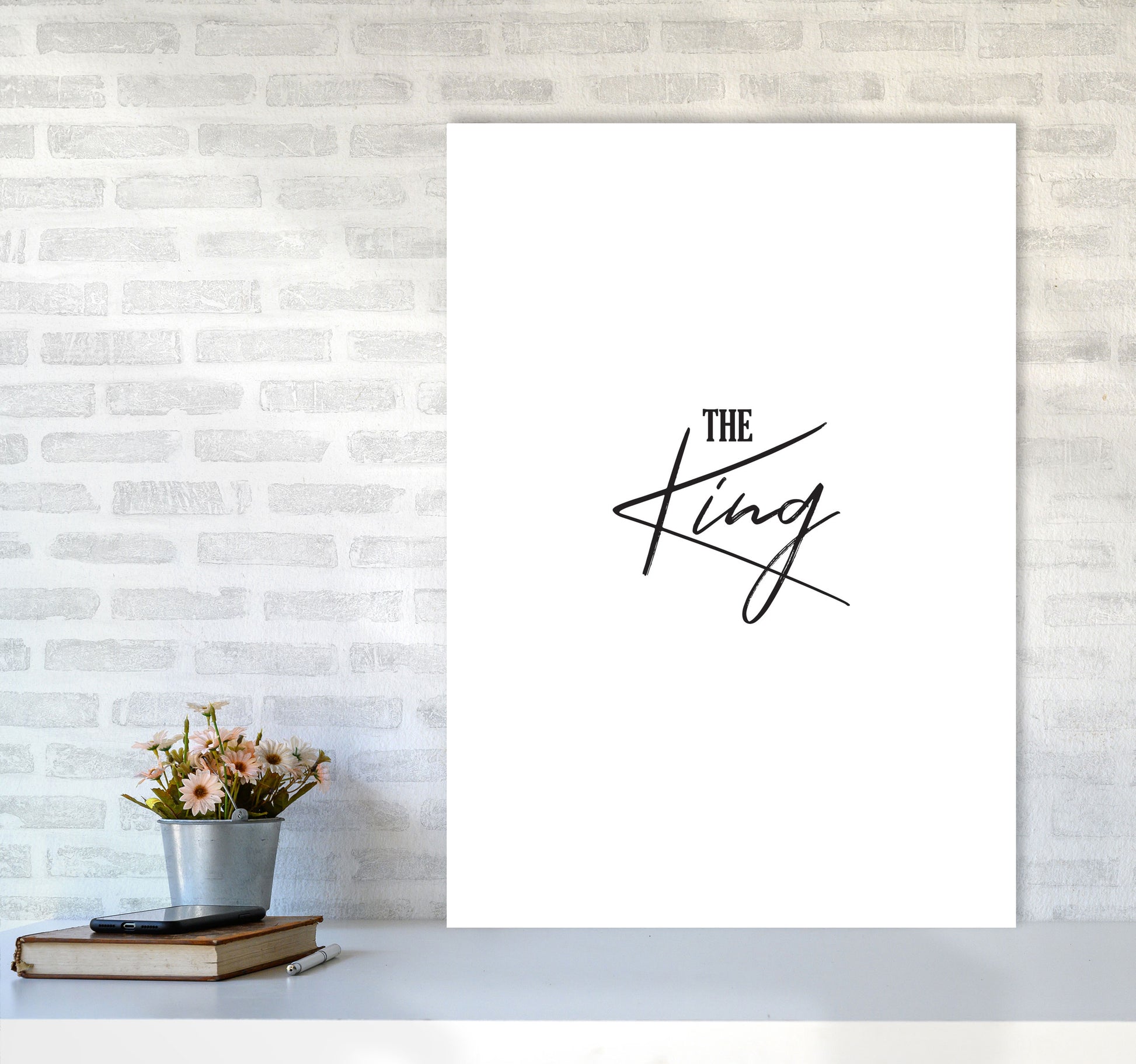 The King Modern Print A1 Black Frame