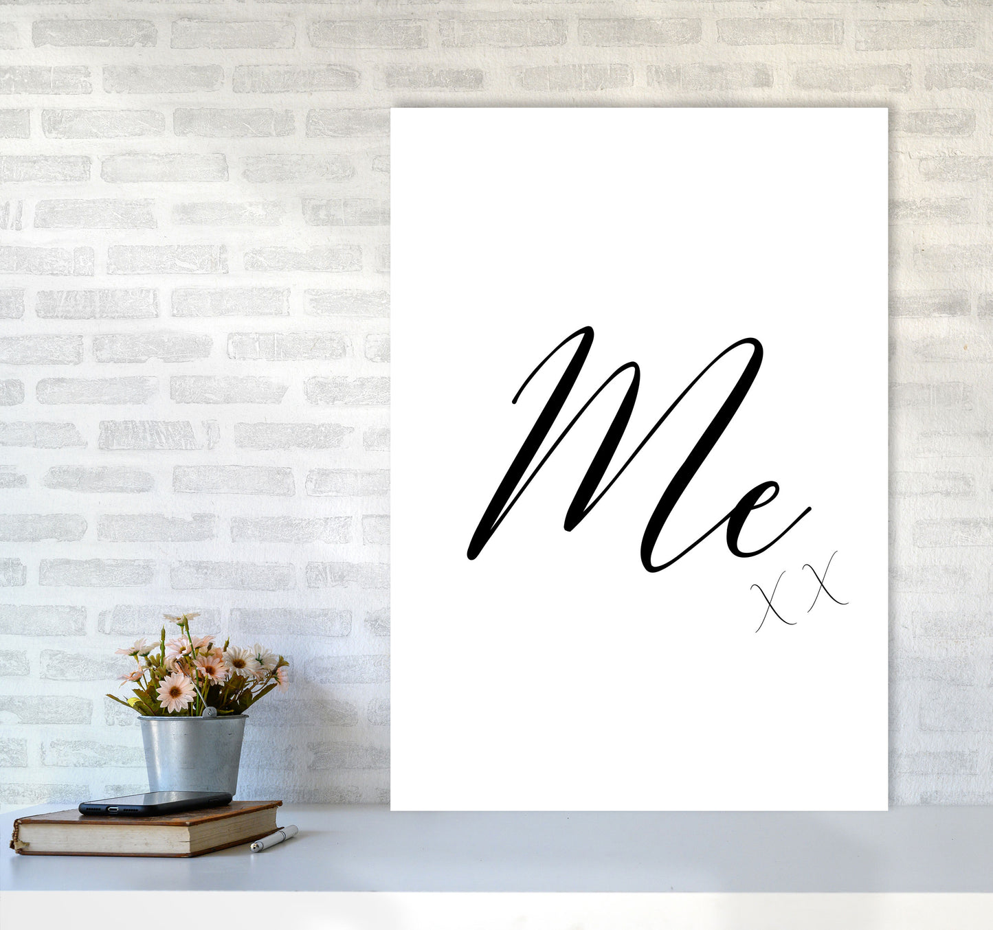 Me Framed Typography Wall Art Print A1 Black Frame