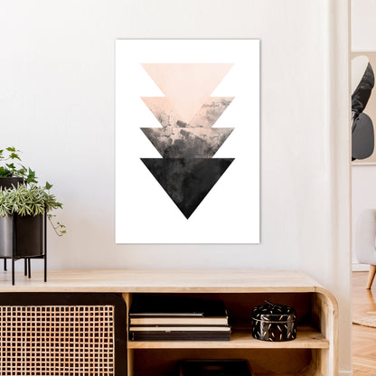 Nude And Black Watercolour 4 Art Print by Pixy Paper A1 Black Frame