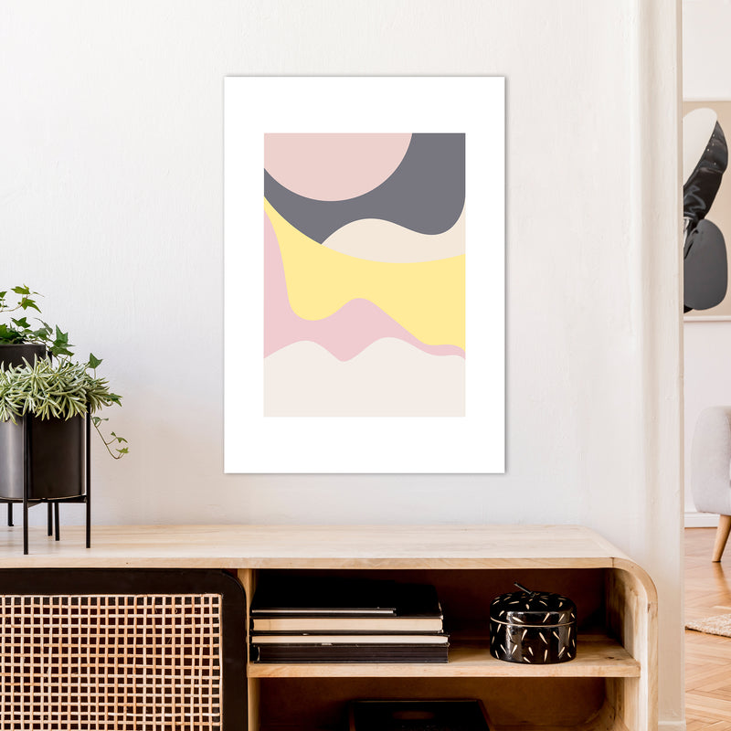 Mila Pink Dunes N15  Art Print by Pixy Paper A1 Black Frame