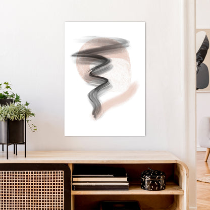 Dalia Chalk Storm  Art Print by Pixy Paper A1 Black Frame