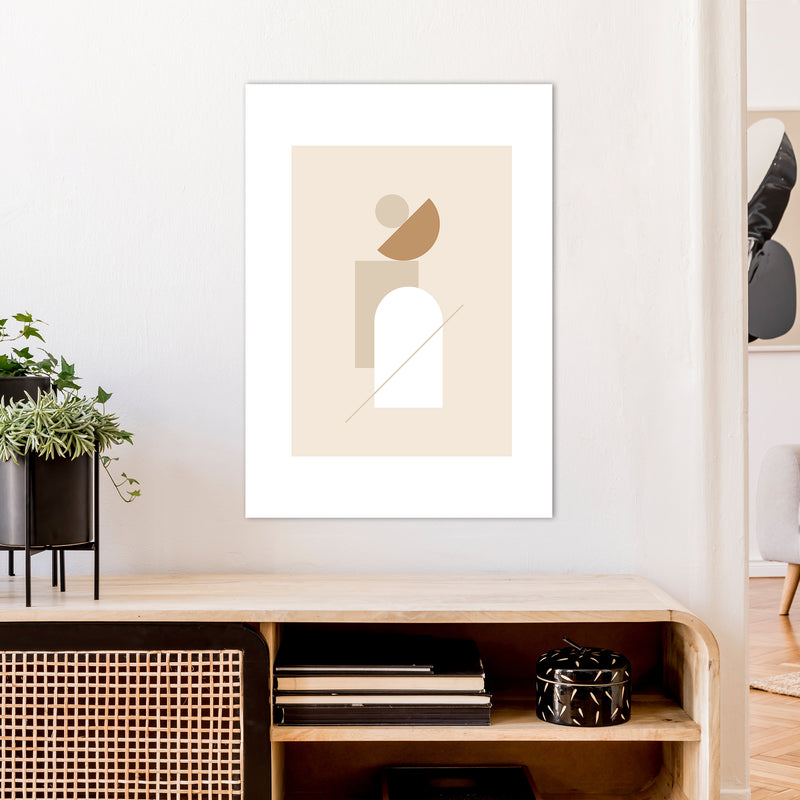Mica Sand N21  Art Print by Pixy Paper A1 Black Frame