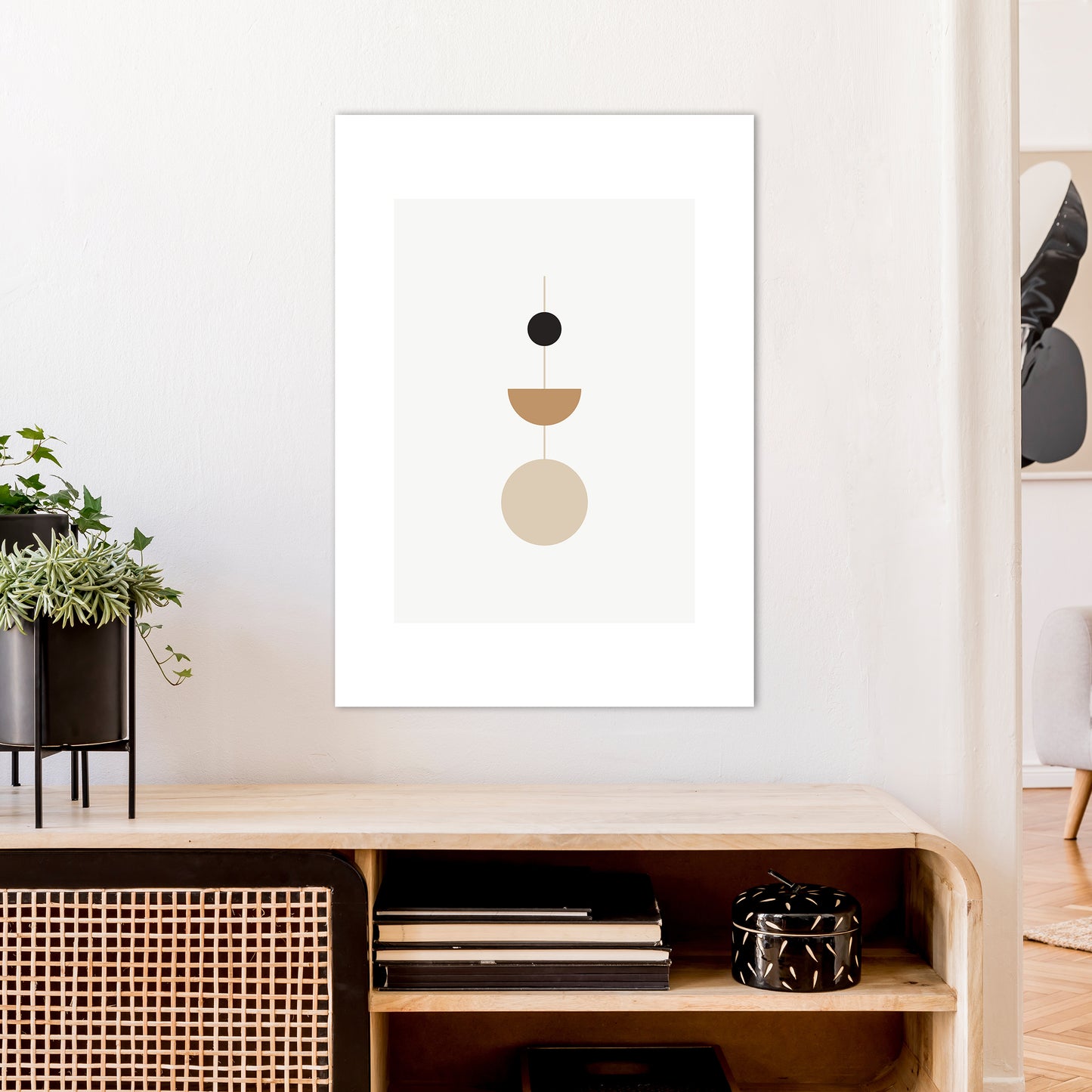Mica Sand N20  Art Print by Pixy Paper A1 Black Frame