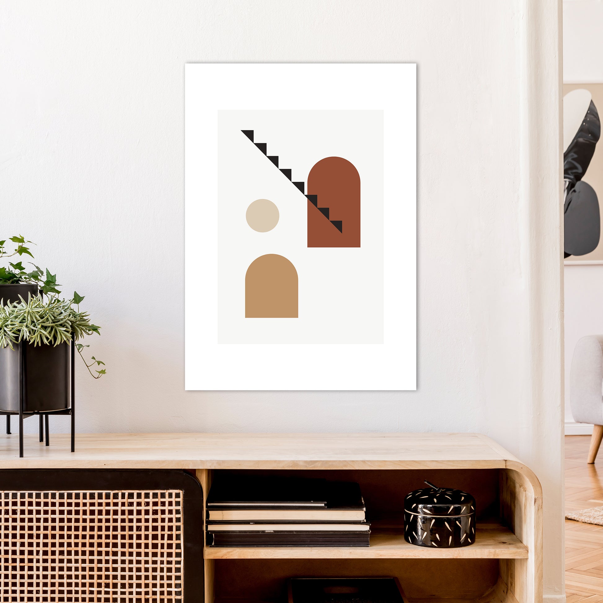 Mica Sand N14  Art Print by Pixy Paper A1 Black Frame