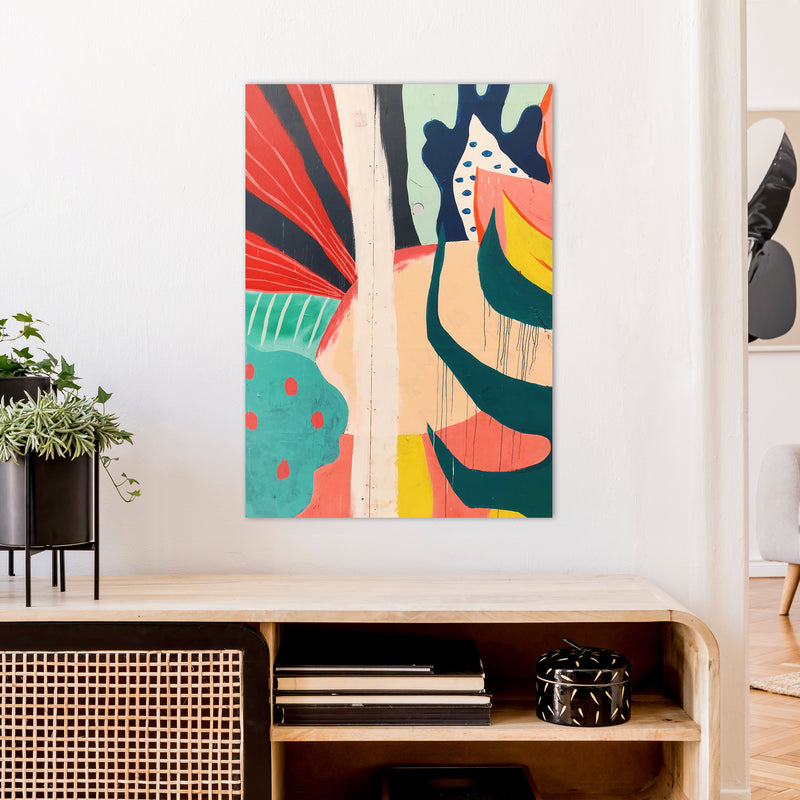 Painted Abstract Shapes  Art Print by Pixy Paper A1 Black Frame
