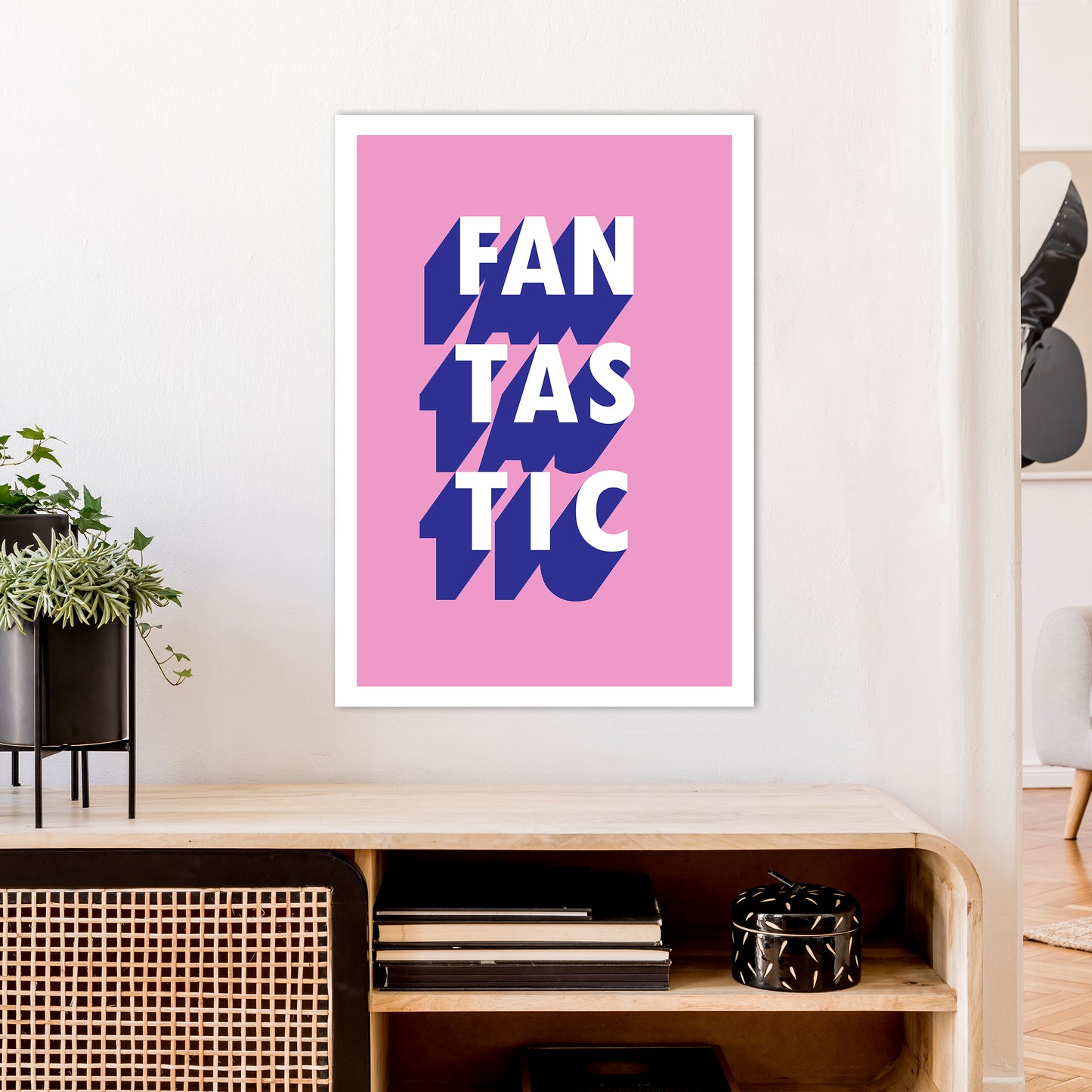 Fantastic Shadow  Art Print by Pixy Paper A1 Black Frame