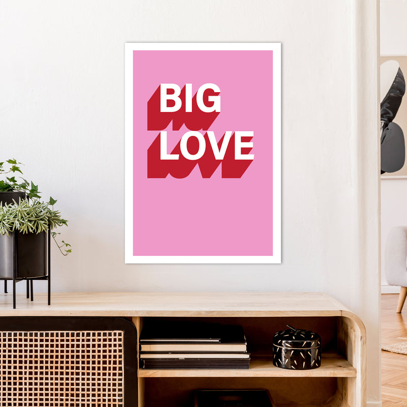 Big Love Shadow  Art Print by Pixy Paper A1 Black Frame