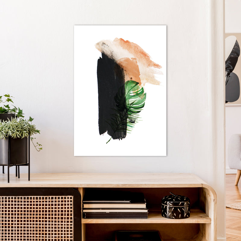 Exotic Abstract Strokes  Art Print by Pixy Paper A1 Black Frame