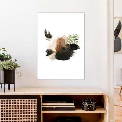 Exotic Abstract Shapes  Art Print by Pixy Paper A1 Black Frame