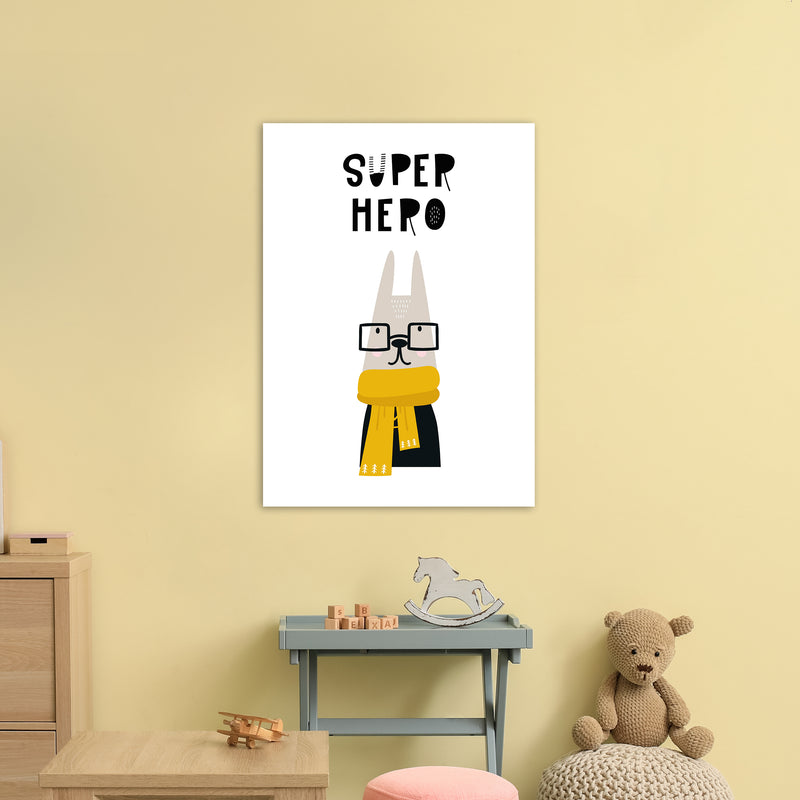 Super Hero Animal Pop  Art Print by Pixy Paper A1 Black Frame