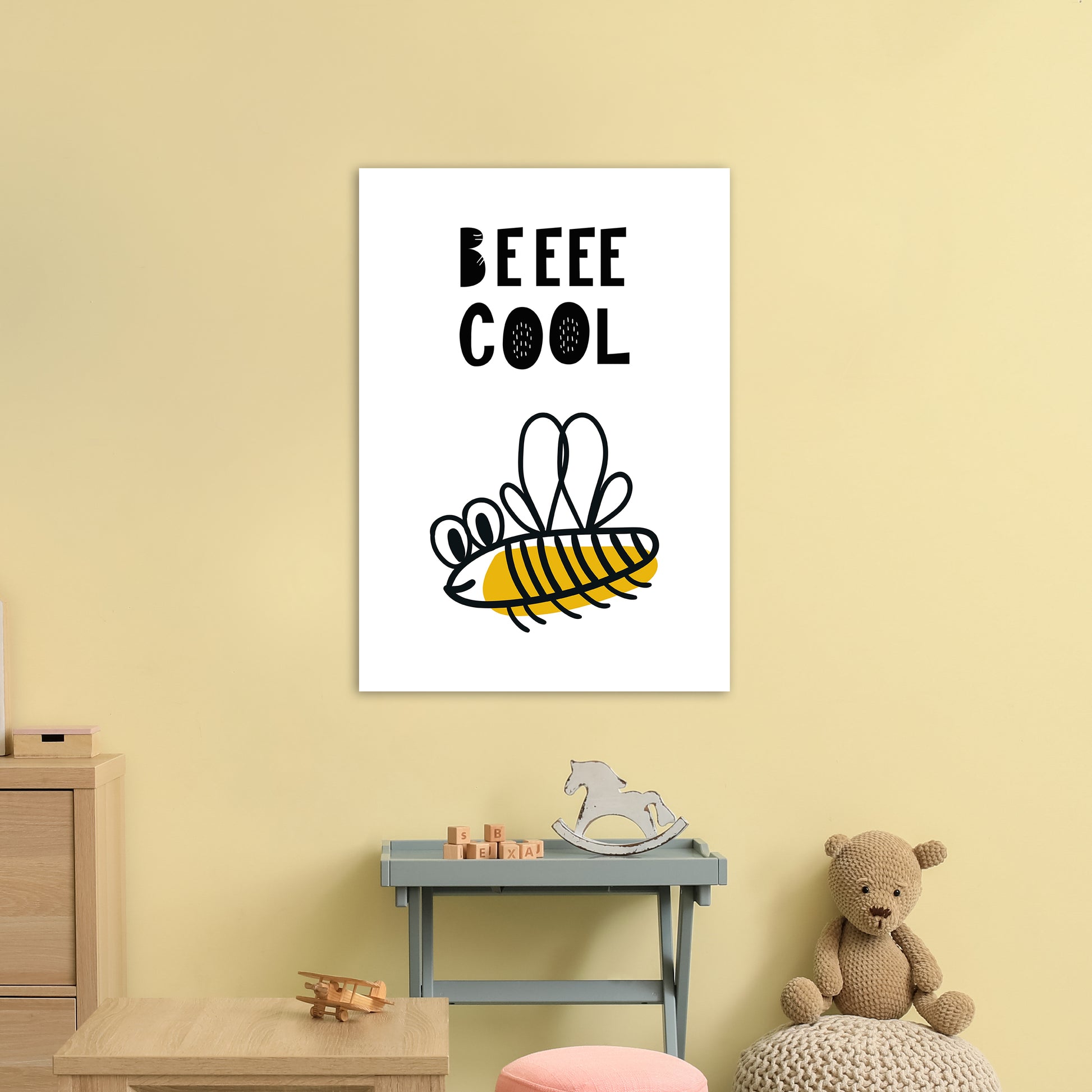 Bee Cool Animal Pop  Art Print by Pixy Paper A1 Black Frame