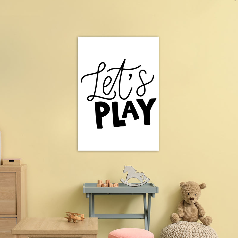Let'S Play Black  Art Print by Pixy Paper A1 Black Frame
