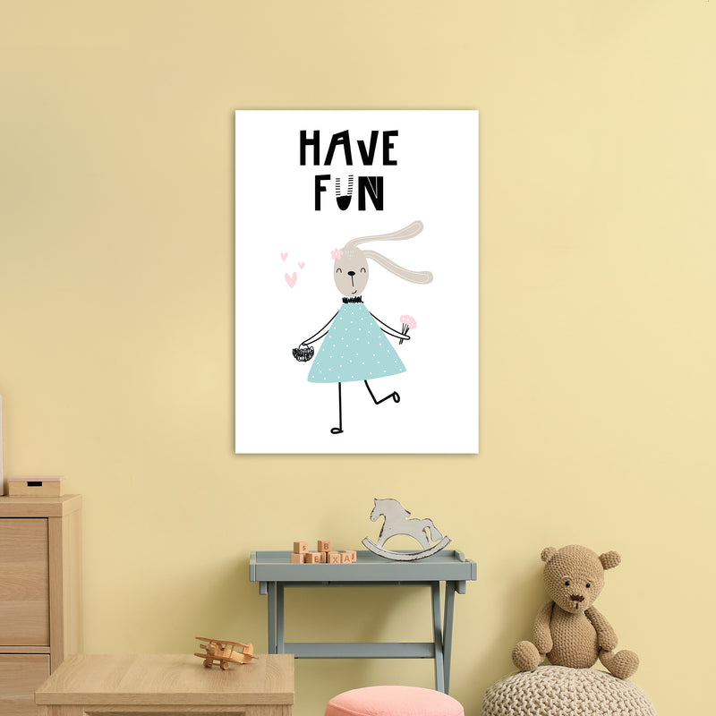 Have Fun Animal  Art Print by Pixy Paper A1 Black Frame