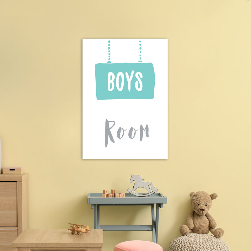 Boys Room Mint  Art Print by Pixy Paper A1 Black Frame